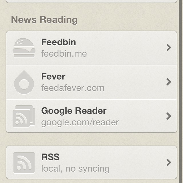 iPhoneのRSSリーダーアプリ Reeder でローカルRSSを登録してみた