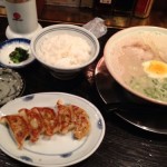 久留米 大砲ラーメン 天神今泉店でラーメン＋ごはんセットを食す！